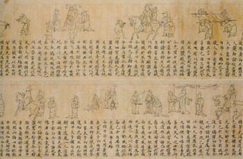 国指定 重要文化財紙本白描絵因果経